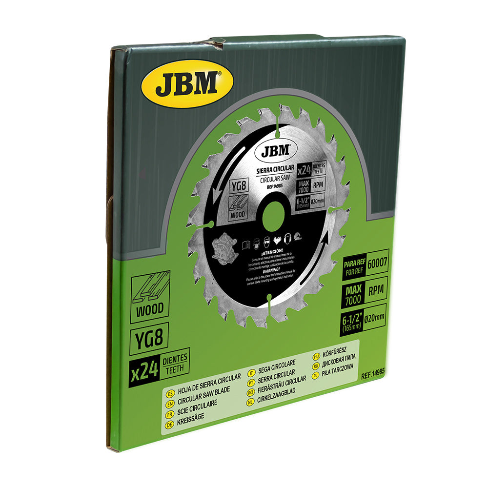 CIRCULAR SAW BLADE 24T 165MM FOR WOOD FOR REF. 60007
