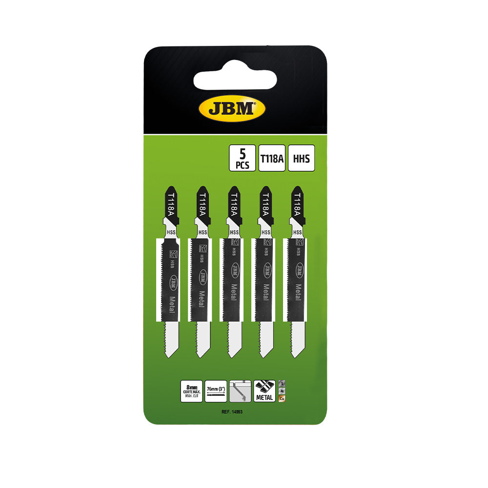 5PCS SET OF T118A JIG SAW BLADES FOR METAL FOR REF. 60010