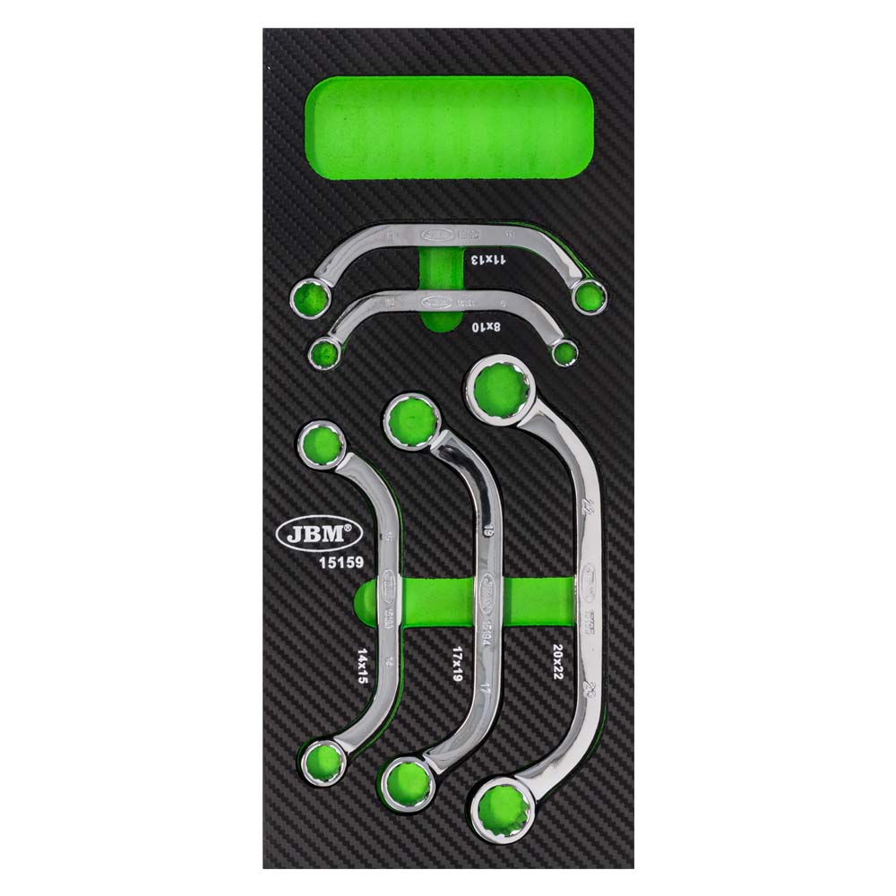 EVA CARBON FIBER FINISH TRAY WITH 5PCS TYPE "C" WRENCH SET - MIRROR FINISH