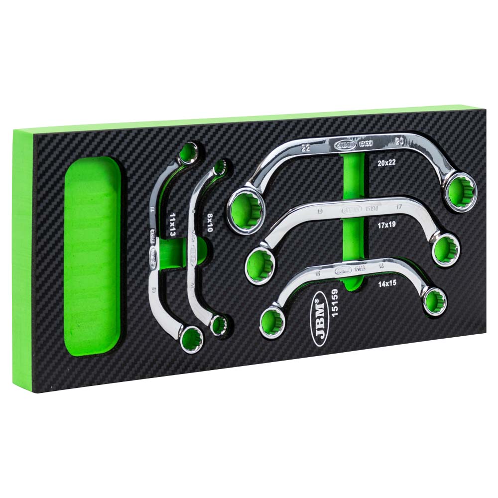 EVA CARBON FIBER FINISH TRAY WITH 5PCS TYPE "C" WRENCH SET - MIRROR FINISH