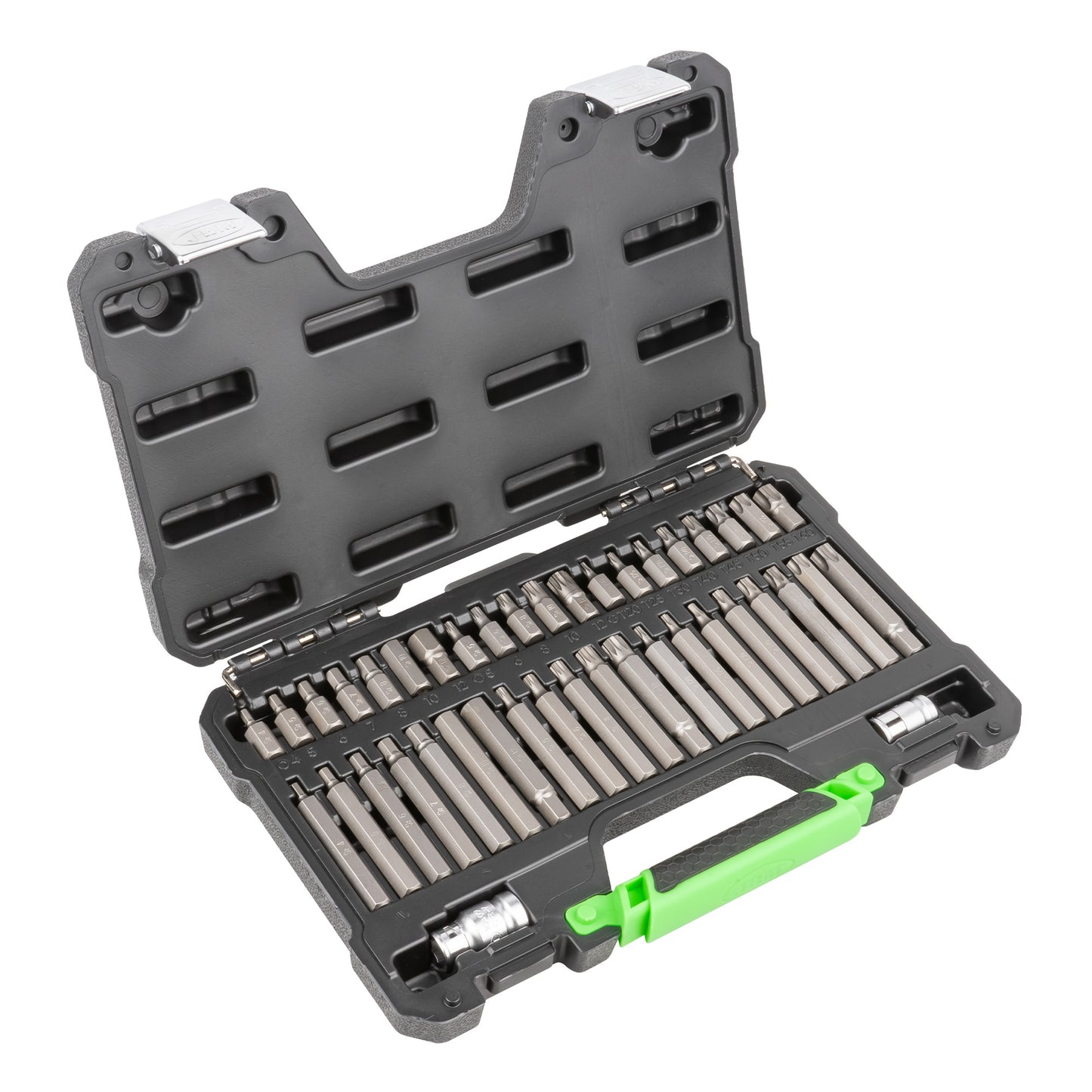 42 PIECES MECHANICS BIT SET HEX, 12-POINT, TORX, AND RIBE (TAMPER-PROOF)