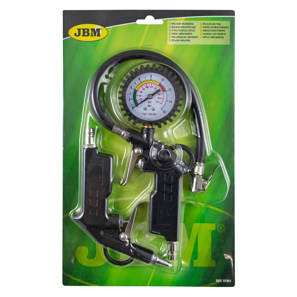 AIR BLOW GUN + GUN GRIP TYRE INFLATOR