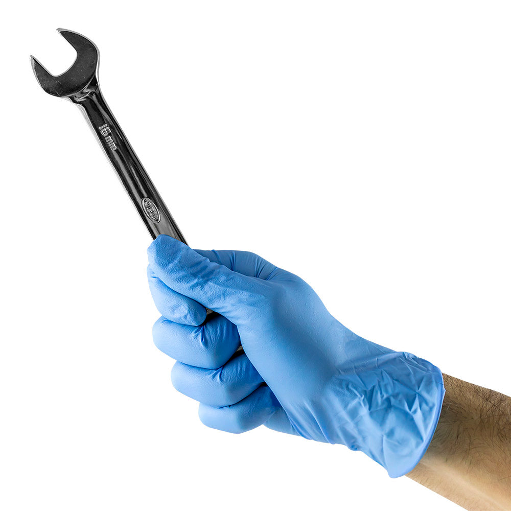 DISPOSABLE BLUE NITRILE GLOVES XL SIZE 3.5MIL