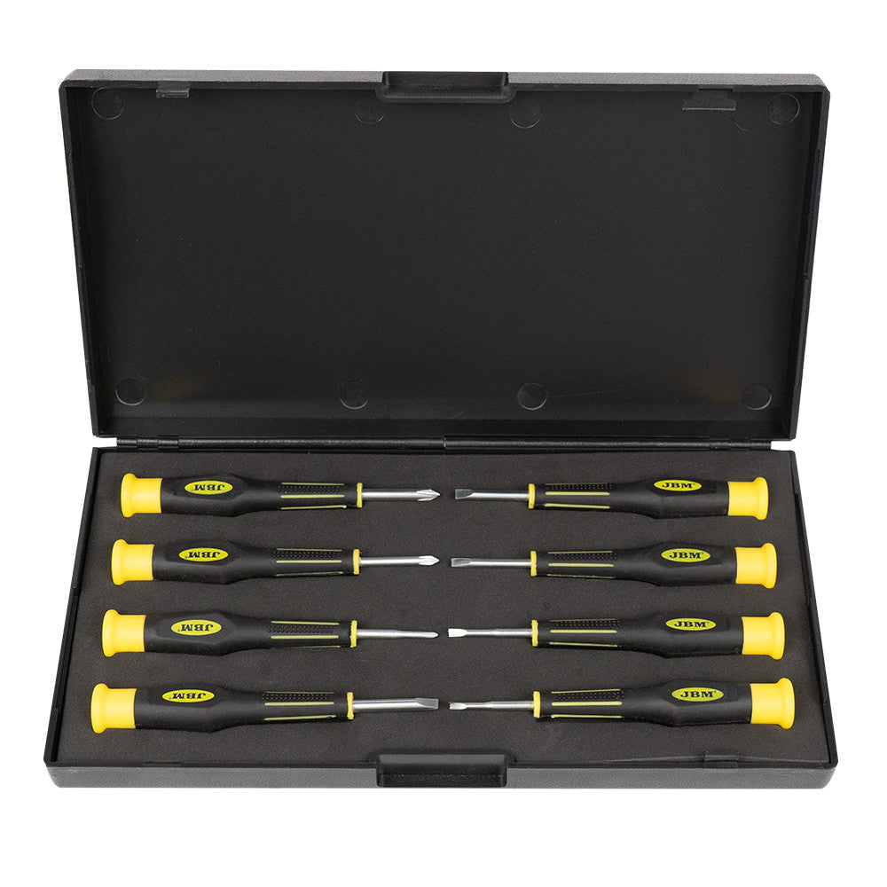 8 PIECES PRECISION SCREWDRIVER SET SHORT SHAFT