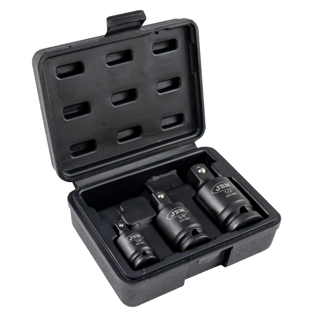 3 PIECE UNIVERSAL JOINT IMPACT SOCKET WITH DOUBLE POSITION SET (FIXED/ARTICULATED)