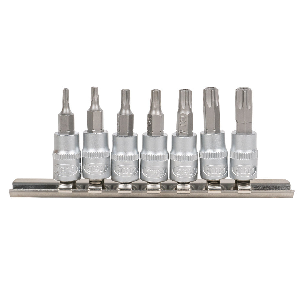 7 PIECES BIT SOCKET SET 1/4" TORX TAMPER-PROOF