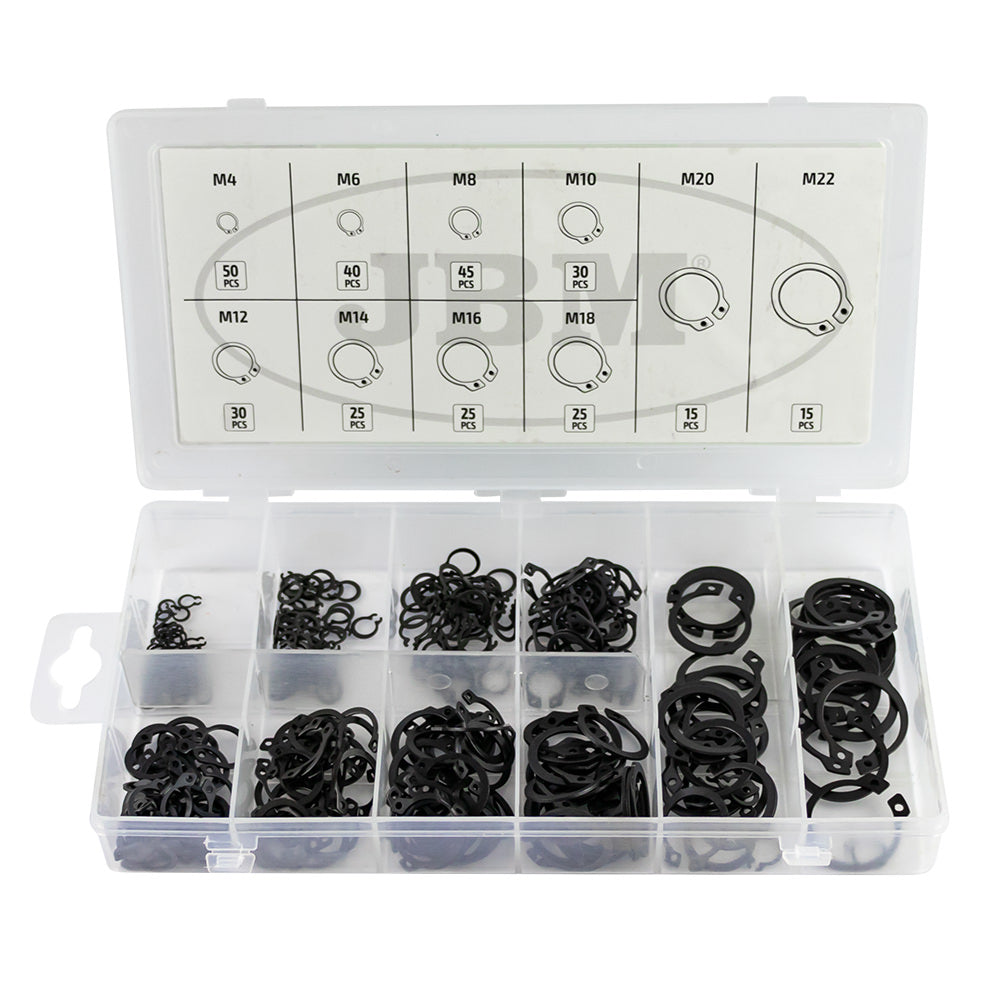 EXTERNAL SNAP RING ASSORTMENT 300PCS
