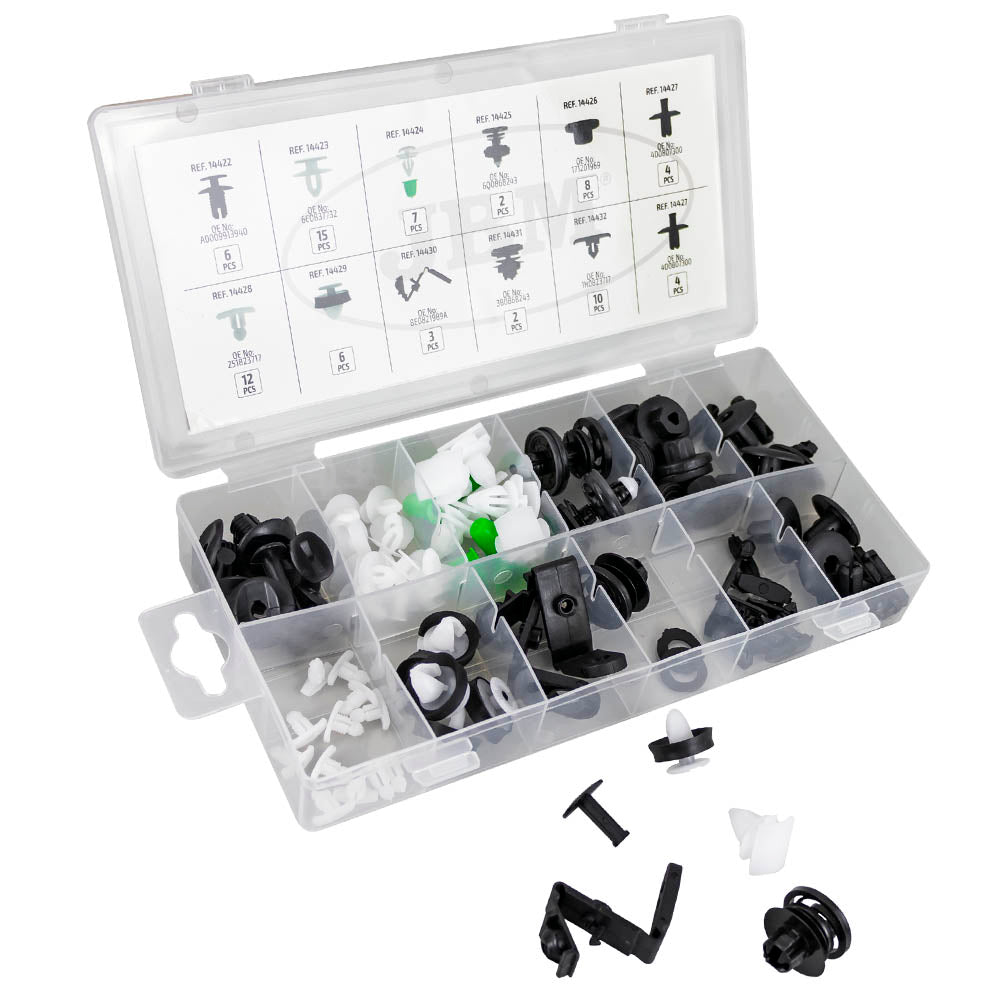 VAG/SEAT/SKODA DOOR PANEL/MOLDING/UPHOLSTERY CLIP ASSORTMENT 79PCS