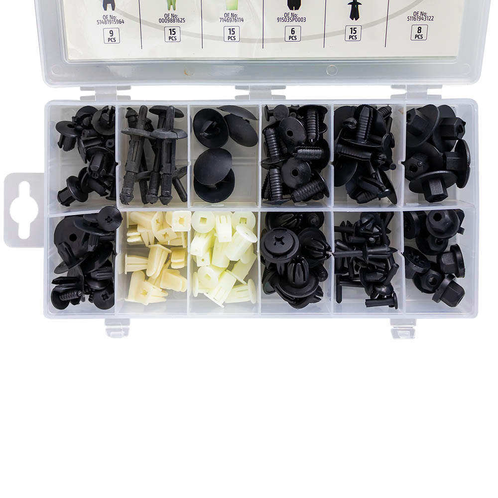 BMW/MINI UPHOLSTERY CLIP ASSORTMENT 112PCS