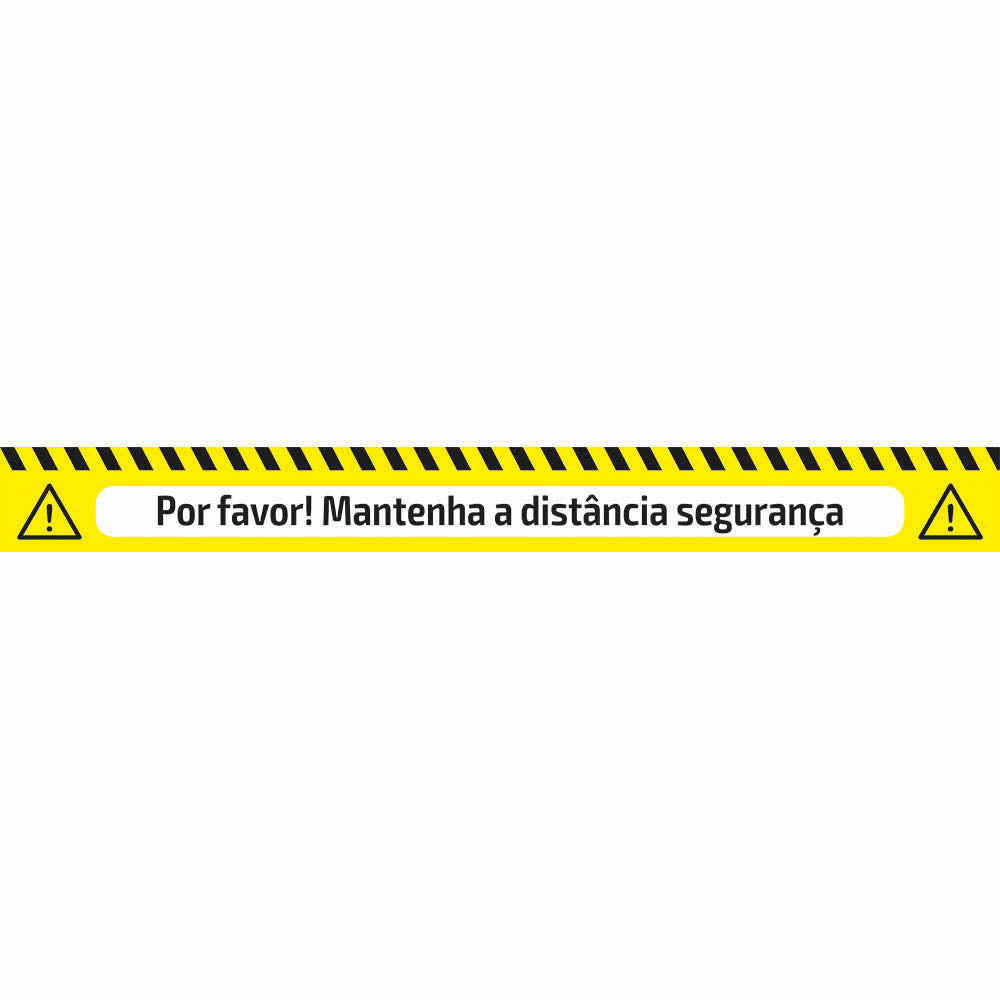 ADHESIVE WARNING TAPE - SAFETY DISTANCE