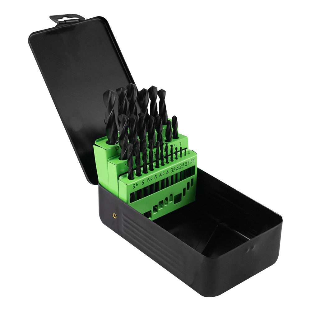 METRIC HSS 4241 TWIST DRILL SET 1-13MM BLACK