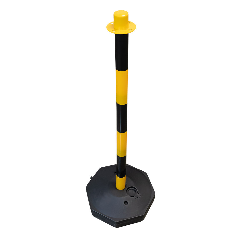 YELLOW/BLACK PLASTIC POST