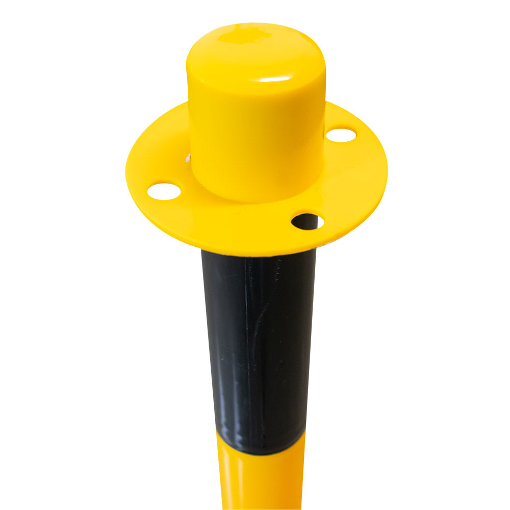 YELLOW/BLACK PLASTIC POST