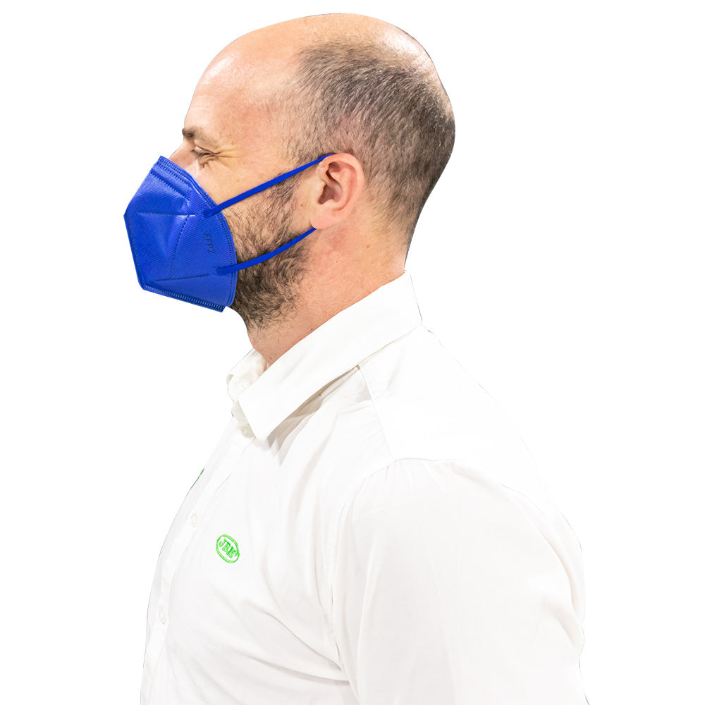 FILTERING PROTECTIVE FACE MASK FFP2 - BLUE