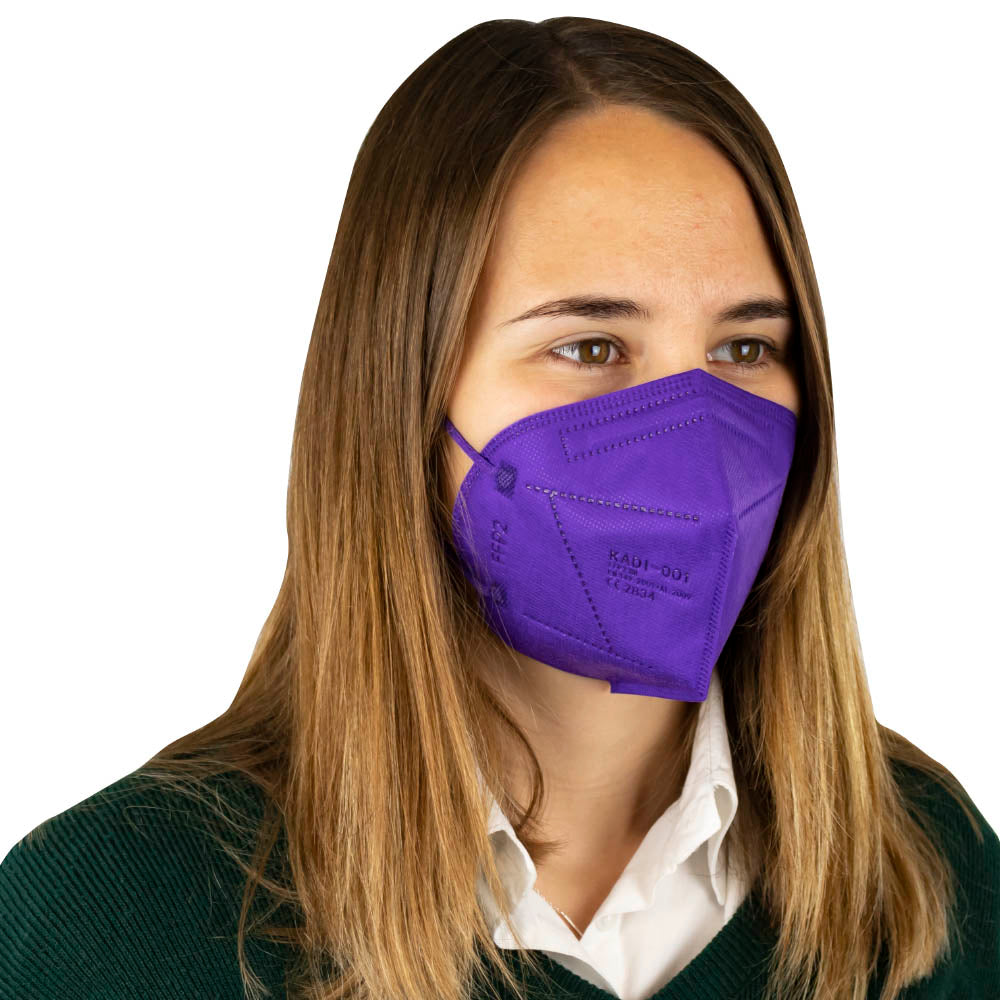 FILTERING PROTECTIVE FACE MASK FFP2 - PURPLE