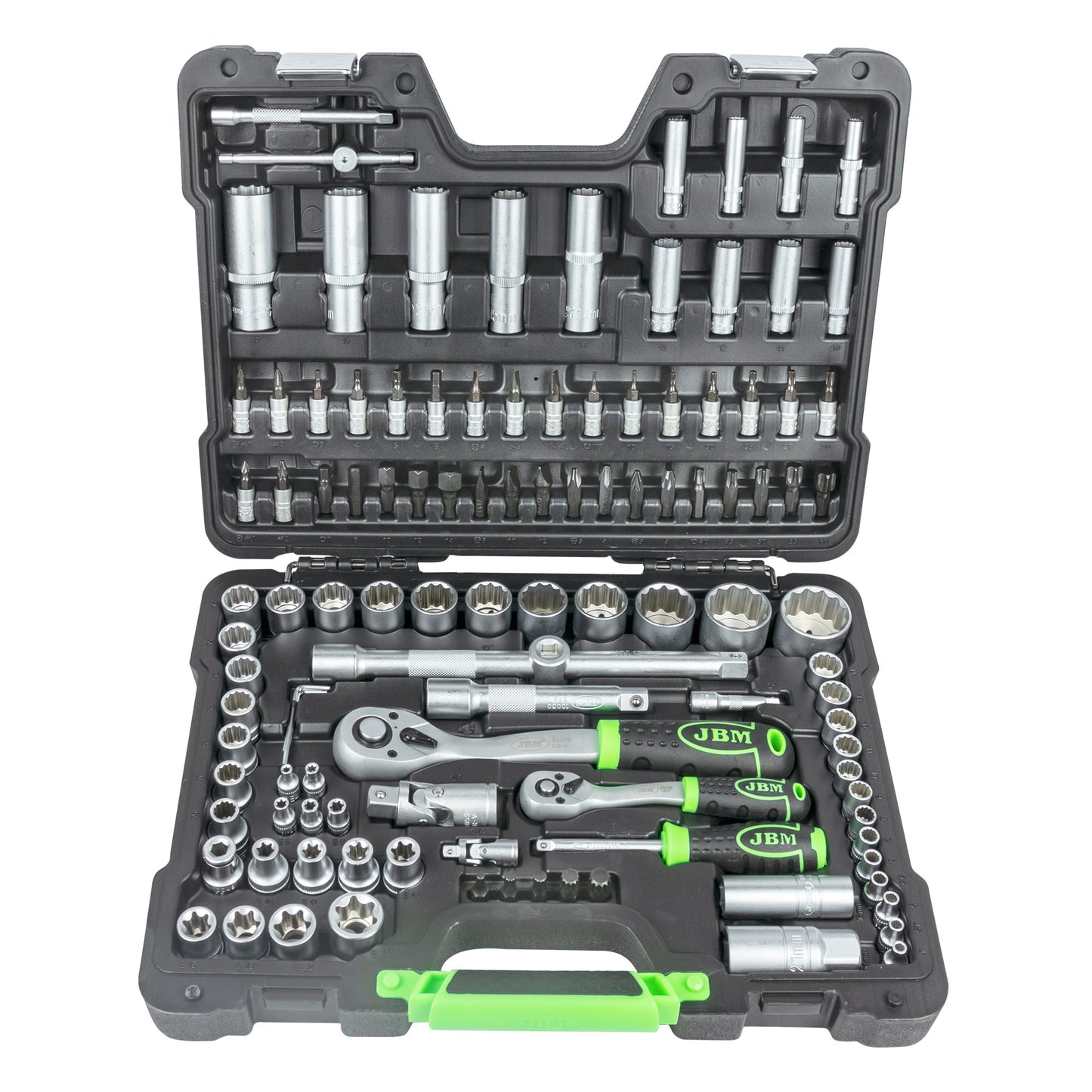 113 PIECES 12-POINT SOCKET SET - ZINC FINISH