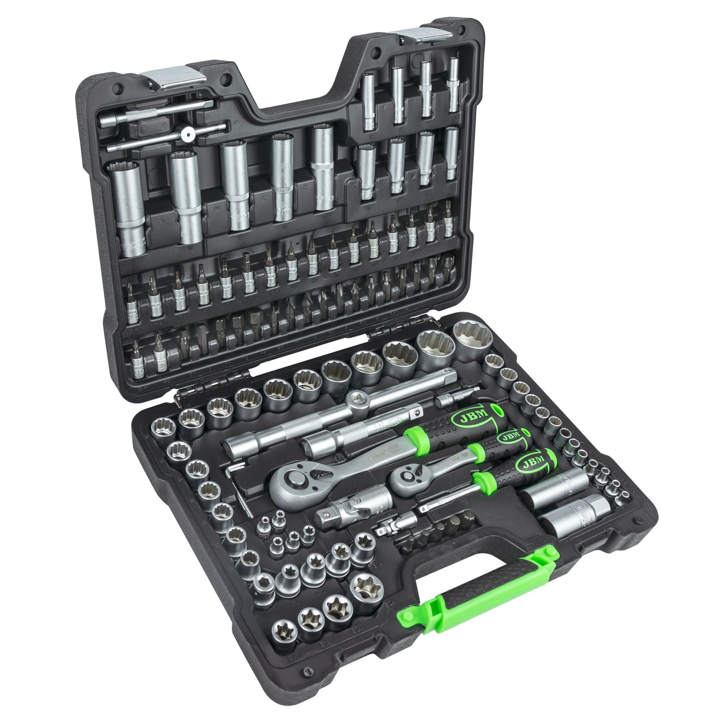 113 PIECES 12-POINT SOCKET SET - ZINC FINISH