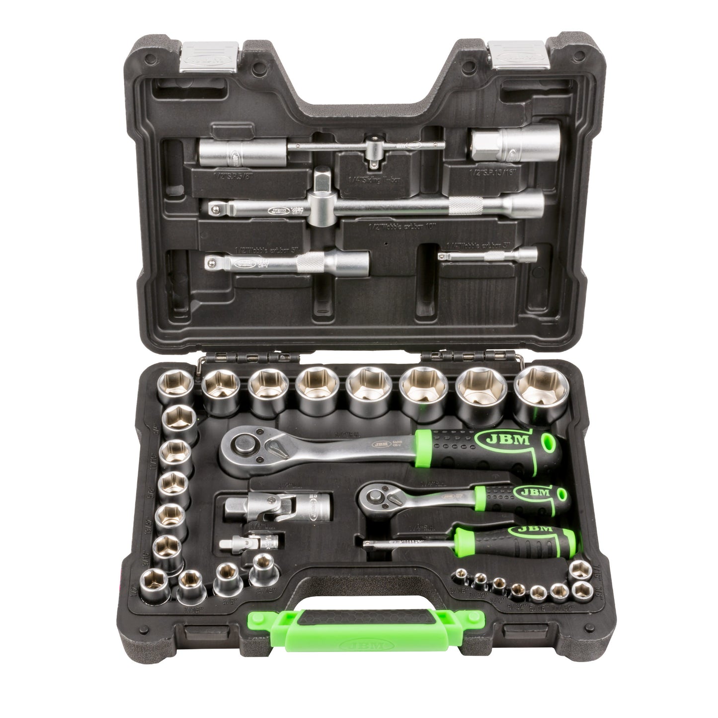 36 PIECES INCH TOOL CASE - ZINC FINISH