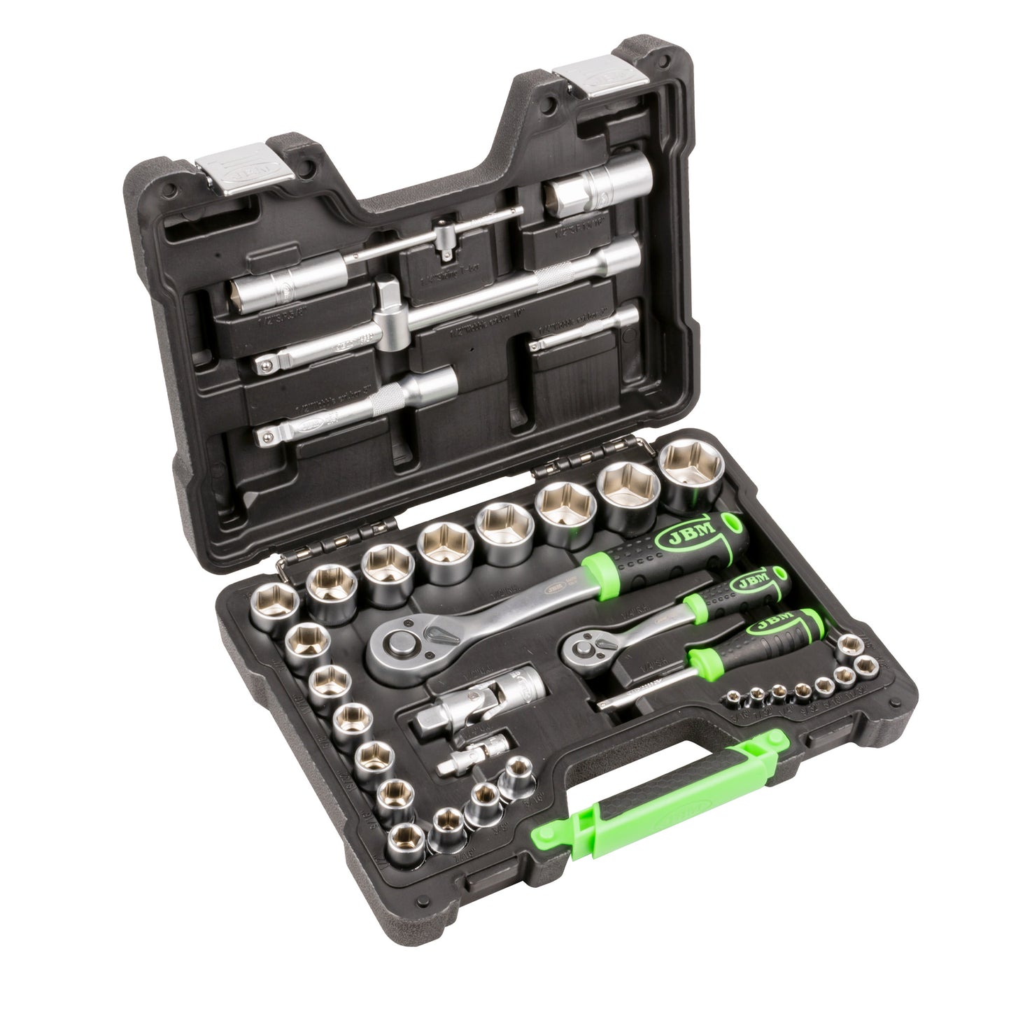 36 PIECES INCH TOOL CASE - ZINC FINISH