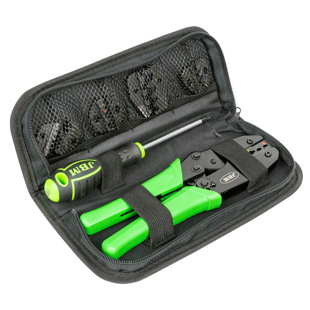 CRIMPING PLIER RATCHET SET WITH 4 JAWS