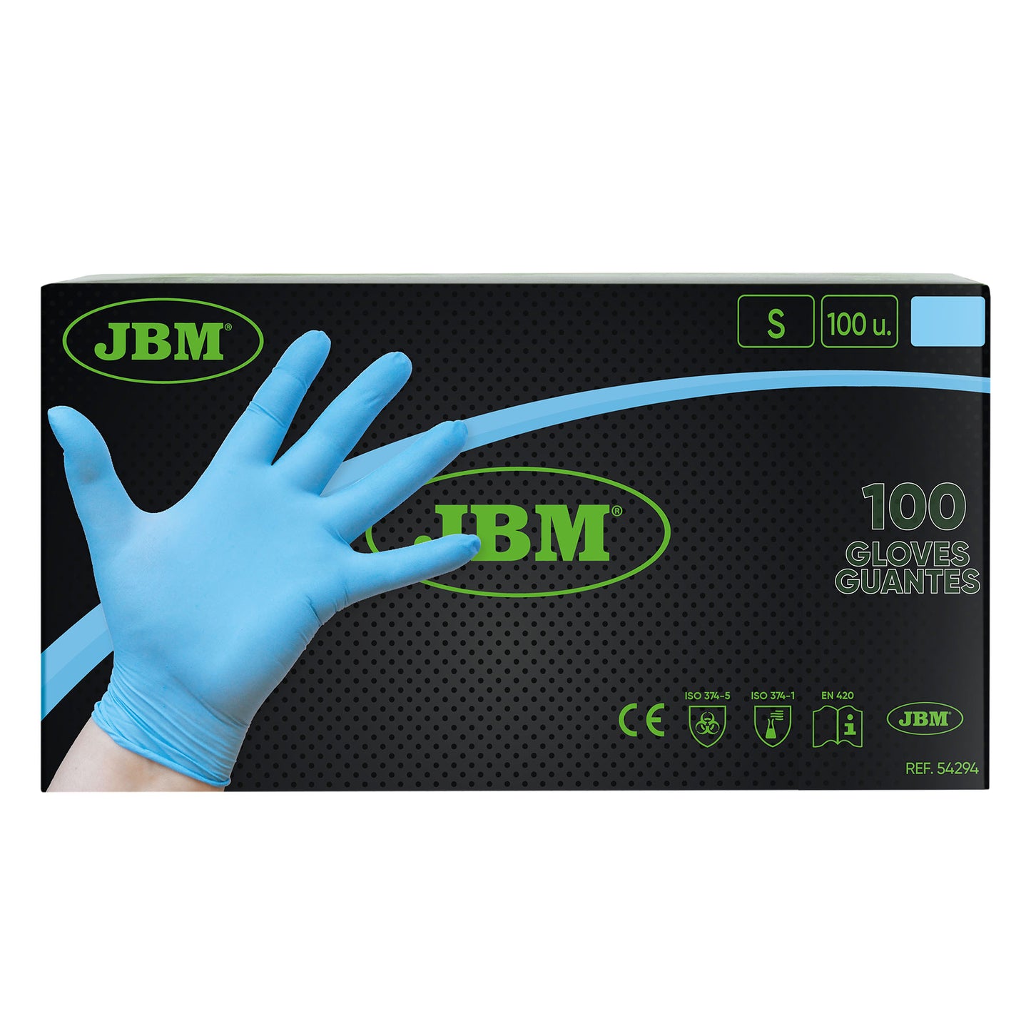 DISPOSABLE BLUE NITRILE GLOVES SIZE S 3.5MIL