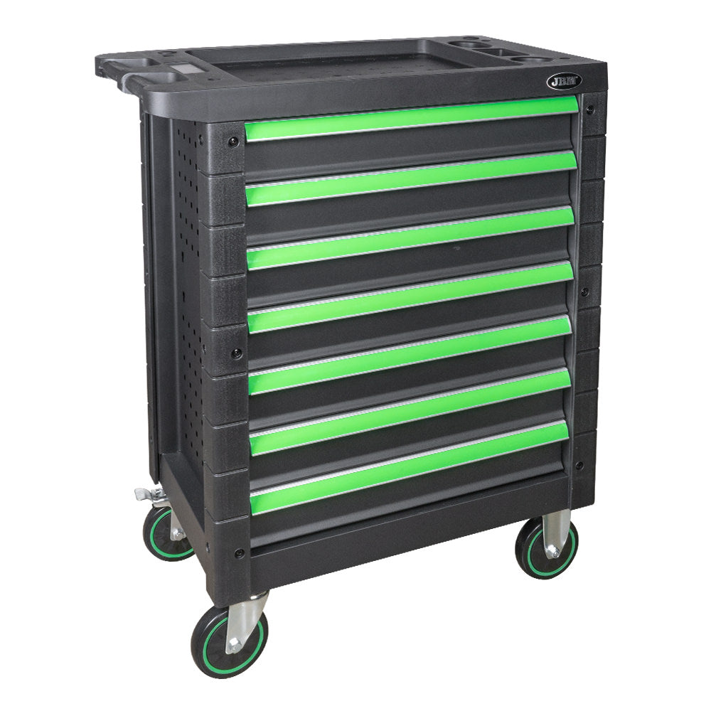 7 EQUAL DRAWERS CABINET - GREEN - EMPTY