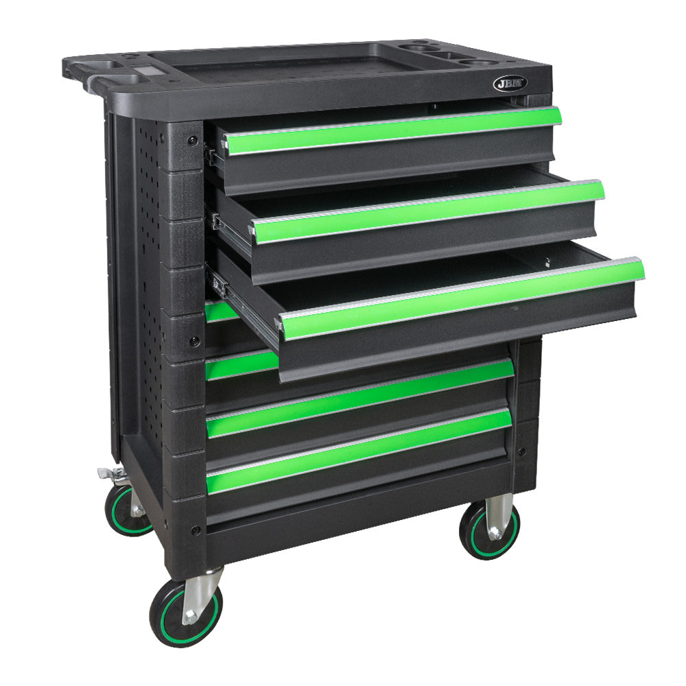 7 EQUAL DRAWERS CABINET - GREEN