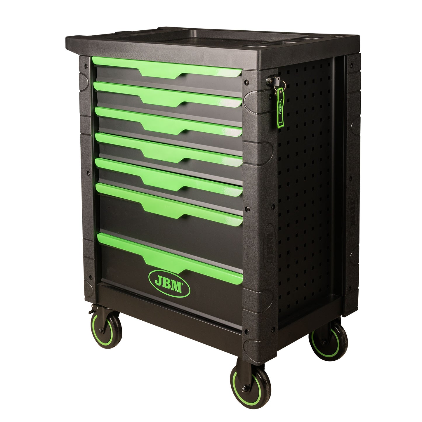 7 DRAWER TOOL TROLLEY GREEN EMPTY