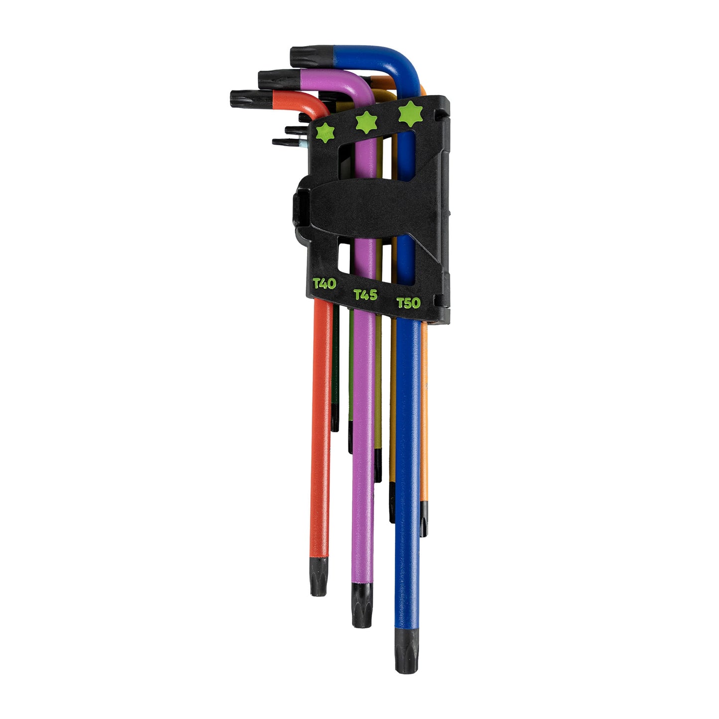 9 PIECES COLOUR PAINTED EXTRA LONG TORX KEY SET