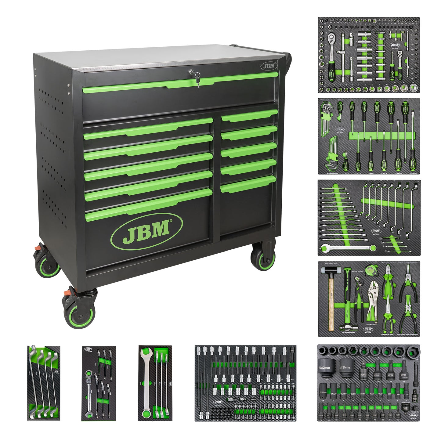11 DRAWERS TOOL TROLLEY - ASSEMBLED WITH TOOLS