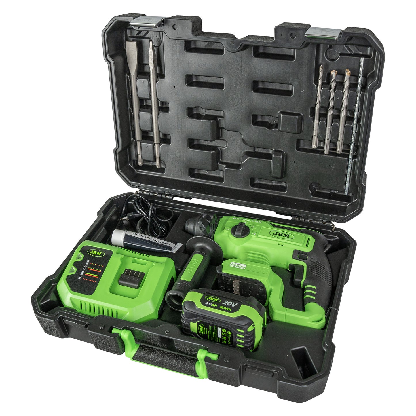 BRUSHLESS ROTARY HAMMER WITH STORAGE CASE