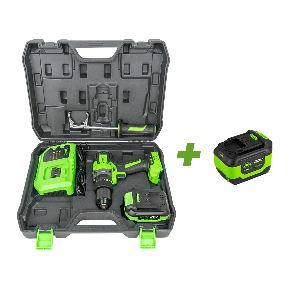 60047C DOUBLE SPEED IMPACT DRILL WITH STORAGE CASE + 60015 6.0AH LI-ION BATTERY