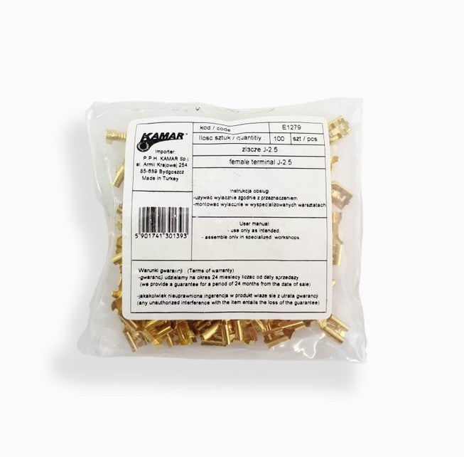female terminal J-2,5, 100 pcs