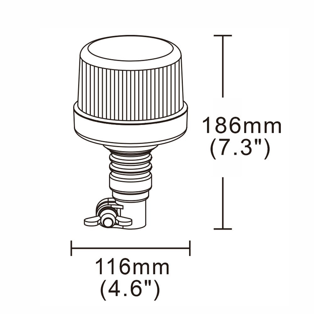 Warning lamp 24x LED R65 R10 flex 4 flashes