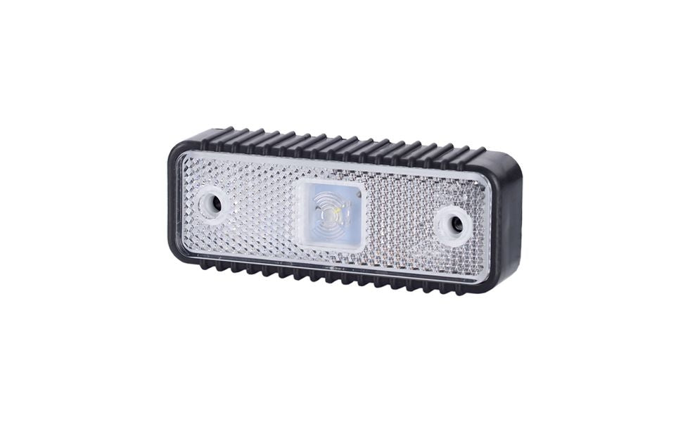 Front marker light white with reflective 12/24V