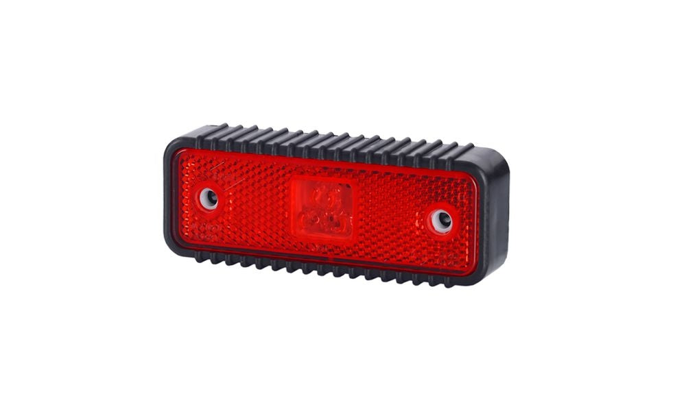 Front marker lamp with reflective red 12/24V