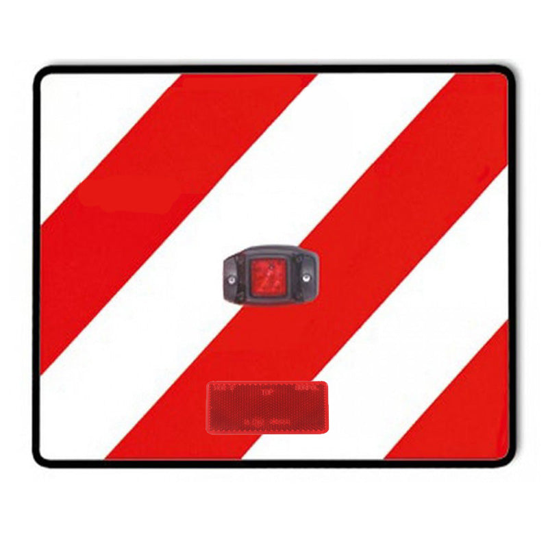 Vehicle marking for protruding loads, with reflex right