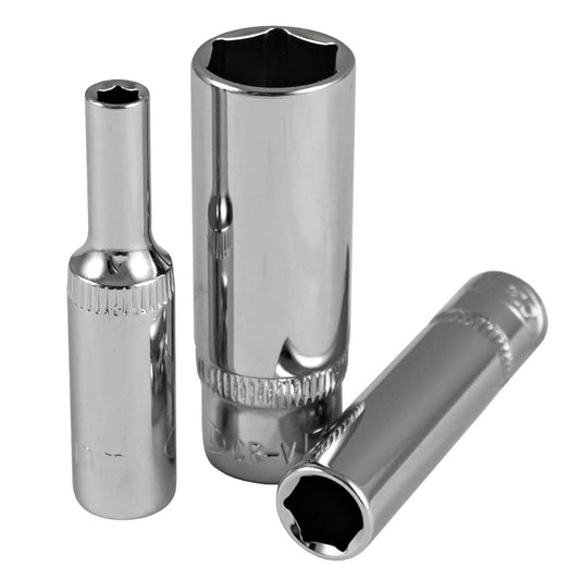 1/4" 50MM LONG HEX SOCKET - 13MM - CHROMED