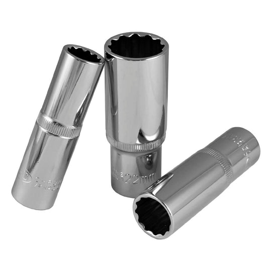 1/2" XZN SOCKETS 75MM LENGHT 19MM - CHROMED