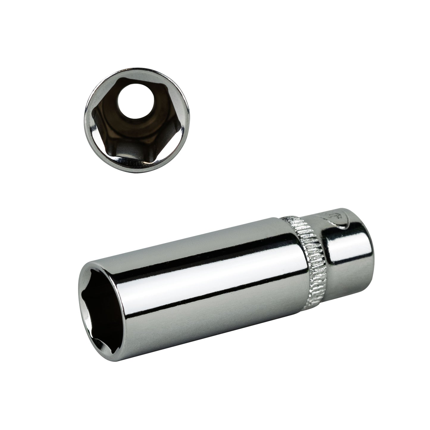 1/2" 75MM LONG HEX SOCKET, 15MM - CHROMED