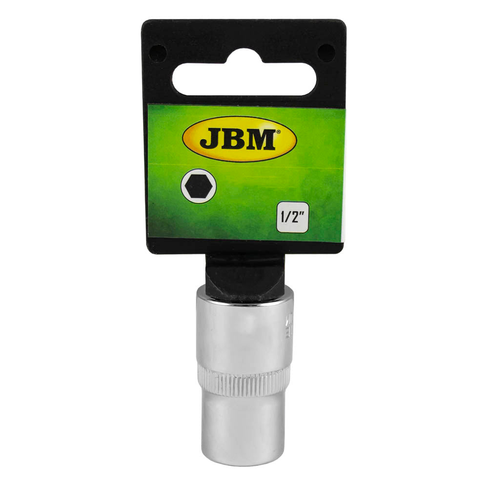1/2" HEX SHORT SOCKET 18MM  - CHROMED