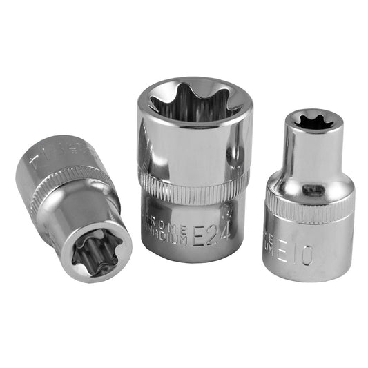 1/2" TORX SHORT SOCKET E10 - CHROMED