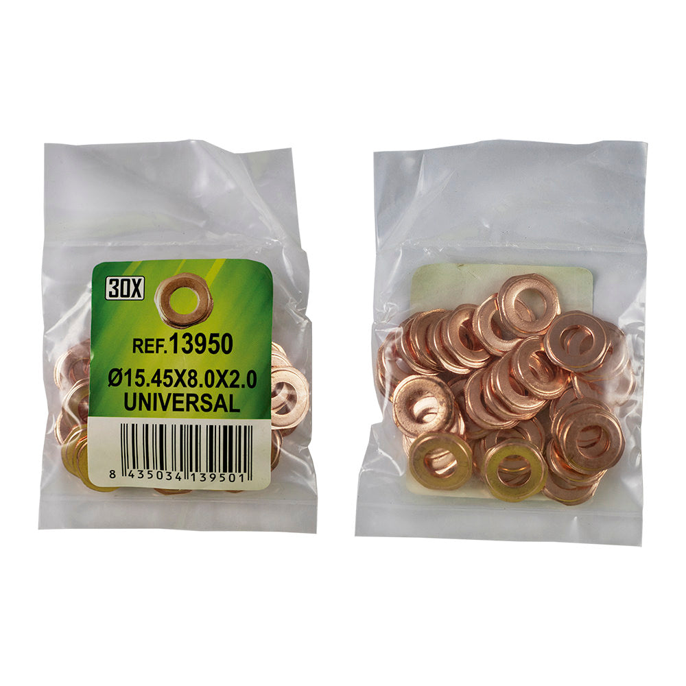 30 INJECTOR COPPER RING BAG - Ø15.45X8.0X2.0 - UNIVERSAL (REF. 53464)