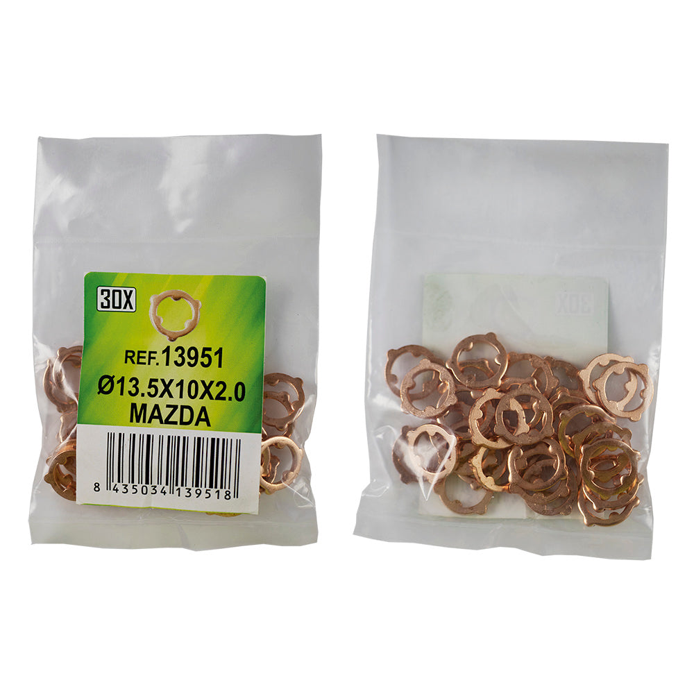30 INJECTOR COPPER RING BAG - Ø13.5X10X2.0 - MAZDA (REF.53464)