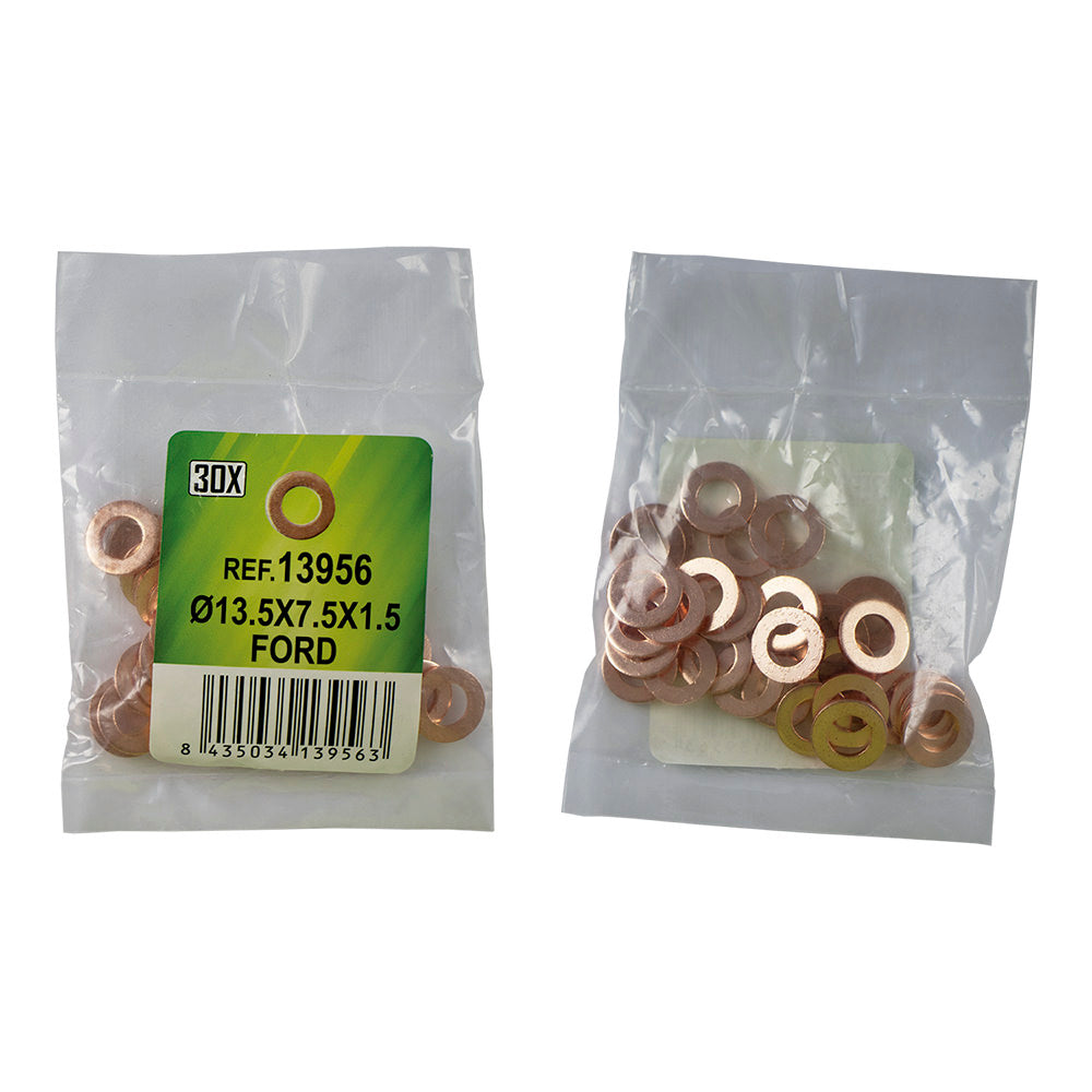 30 INJECTOR COPPER RING BAG - Ø13.5X7.5X1.5 - FORD (REF.53464)