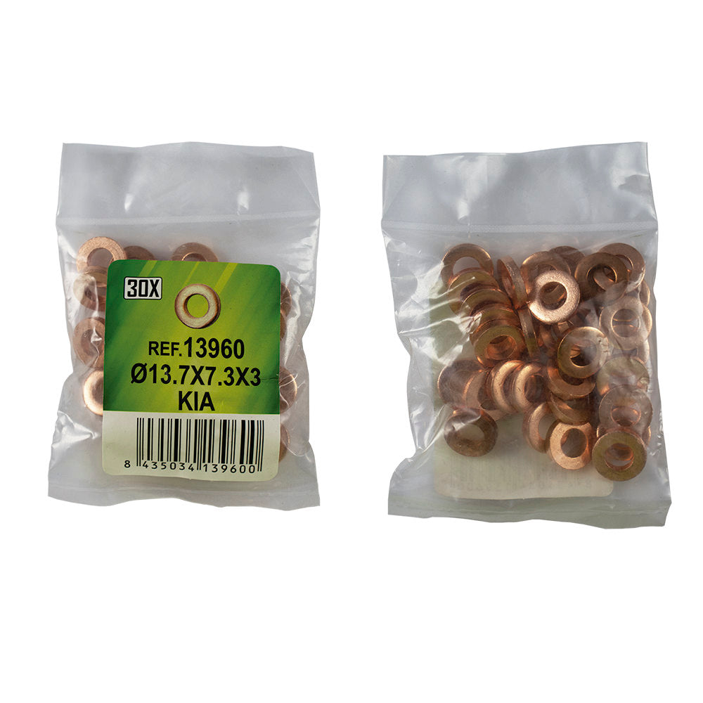 30 INJECTOR COPPER RING BAG - Ø13.7X7.3X3 - KIA (REF.53464)