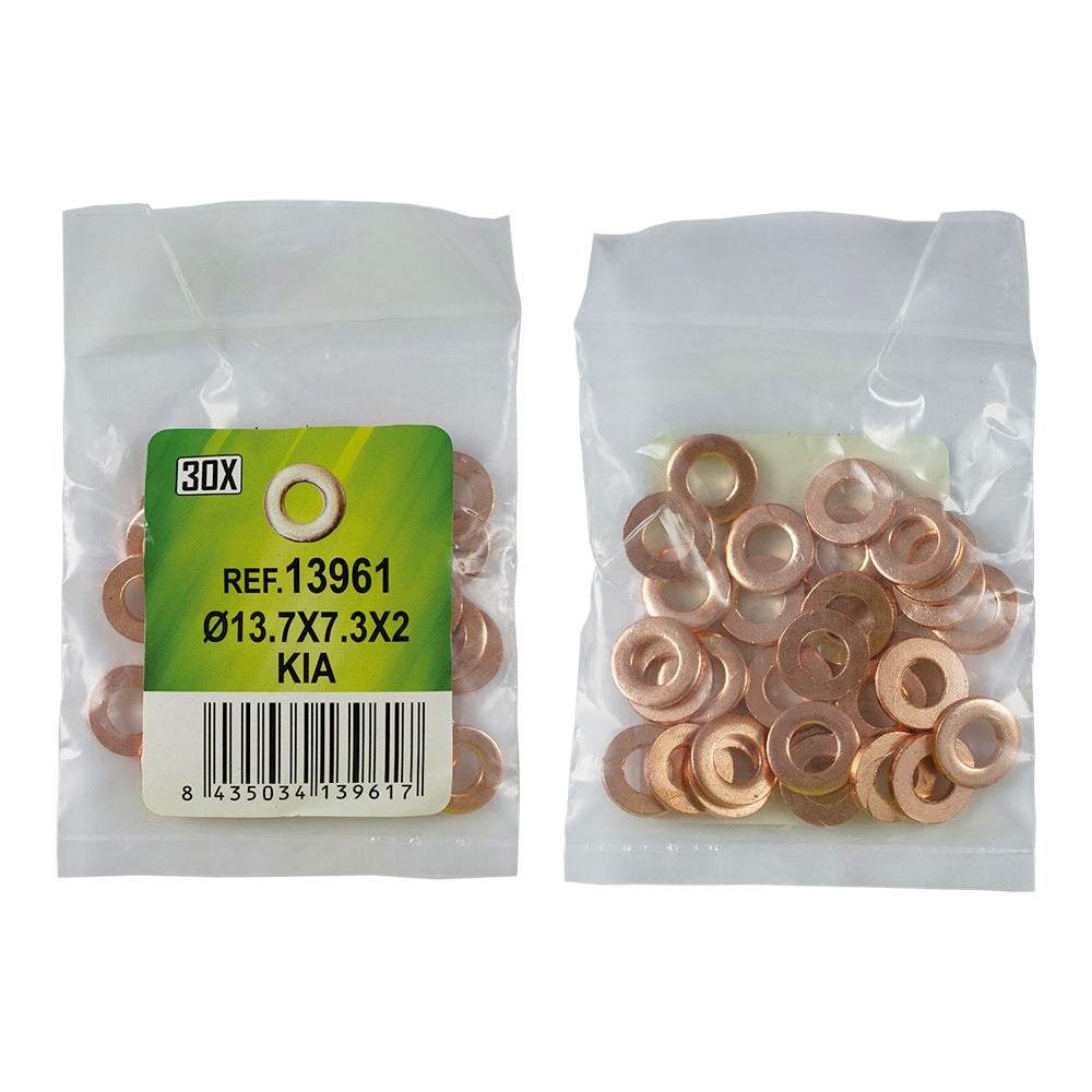 30 INJECTOR COPPER RING BAG - Ø13.7X7.3X2 - KIA (REF.53464)