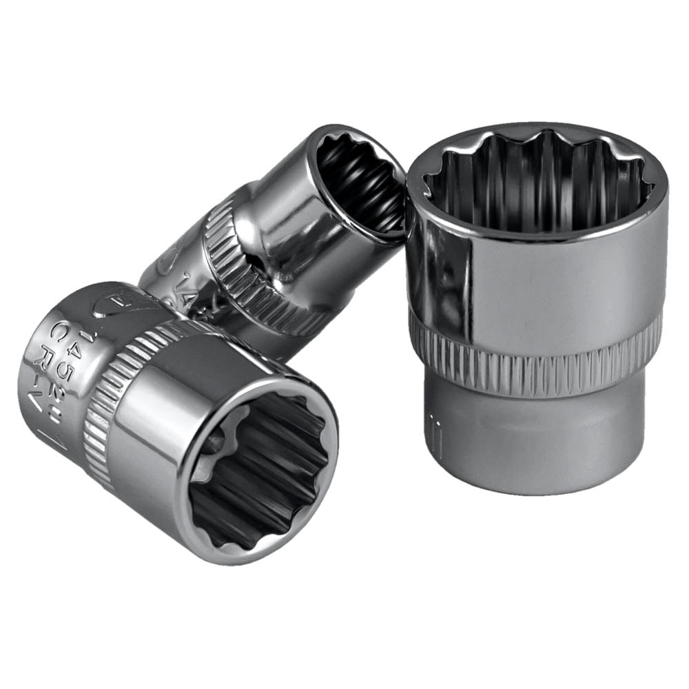 3/8" 12-POINTS SOCKET 12MM - CHROMED