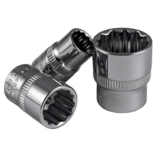 3/8" 12-POINTS SOCKET 12MM - CHROMED