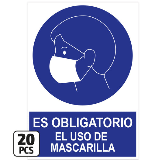 20PCS POSTER PACK "THE USE OF MASK IS MANDATORY"